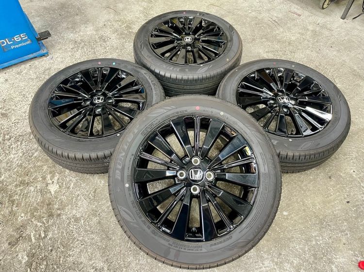 ล้อแม็ก HONDA CITY EHEV RS ขอบ 16” ถอดป้ายแดง ยาง DUNLOP 185-60R16 ปี 25 สีเส้นตุ่มหน้ายางยังอยู่ครบ รูปที่ 3
