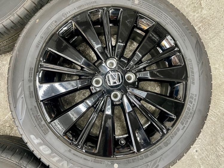 ล้อแม็ก HONDA CITY EHEV RS ขอบ 16” ถอดป้ายแดง ยาง DUNLOP 185-60R16 ปี 25 สีเส้นตุ่มหน้ายางยังอยู่ครบ รูปที่ 6