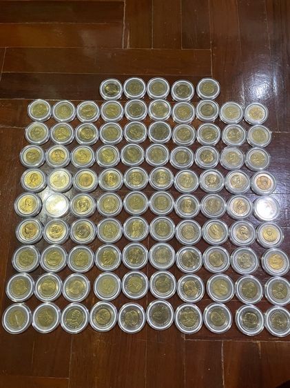 เหรียญไทย เหรียญ 10 2 สี คละวาระ 95 เหรียญ (มีครุฑ 2 เหรียญ) 