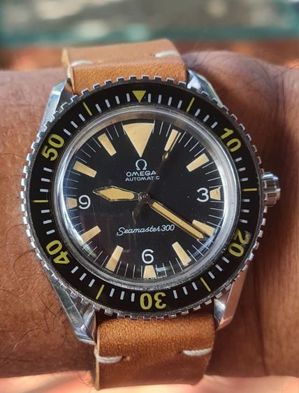 เงิน นาฬิกาวินเทจสวิส OMEGA รุ่น Seamaster 300m. ref.165.024 สภาพสวย