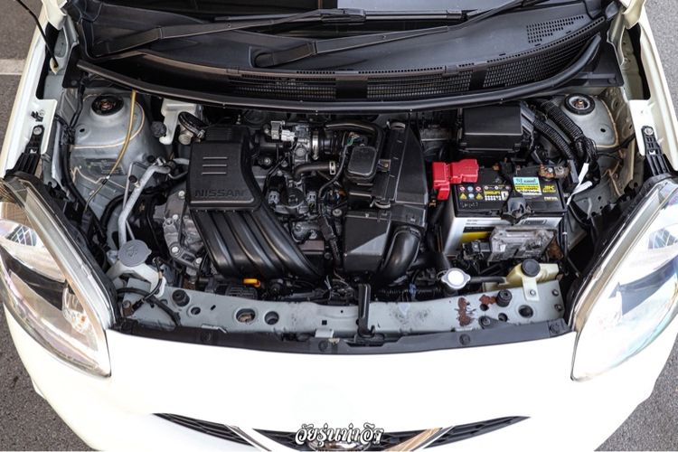 Nissan March 2013 1.2 EL เบนซิน ไม่ติดแก๊ส เกียร์อัตโนมัติ ขาว รูปที่ 4