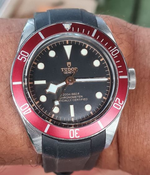 เงิน นาฬิกาสวิสดำน้ำ 200เมตร ยี่ห้อ TUDOR รุ่น Black Bay Heritage ref.79230R สภาพสวย