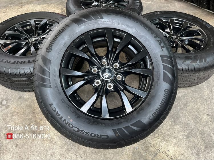 ✨ล้อแม็ก✨Mitsu Pajero ก้านวาย ขอบ 17 สีดำ พร้อมยางป้ายแดง 265-65-17 Continental💥ปี 25💥 รูปที่ 2