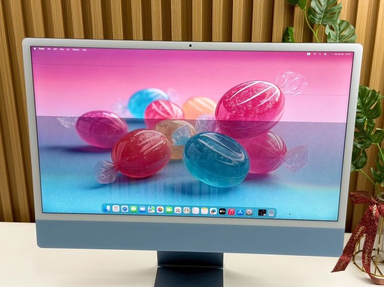iMac 24-inch M1 2021 Ram8GB SSD256GB CPU8-Core GPU8-Core 4Ports Blue รูปที่ 4