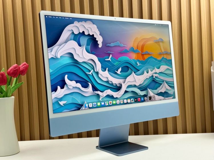 iMac 24-inch M1 2021 Ram8GB SSD256GB CPU8-Core GPU8-Core 4Ports Blue รูปที่ 3