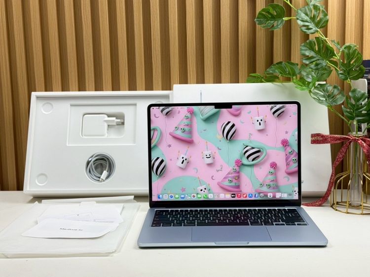 แมค โอเอส 8 กิกะไบต์ อื่นๆ ใช่ MacBook Air 13.6-inch M4 2025 Ram16GB SSD256GB Skyblue apple care 25 March 2026