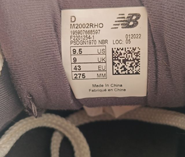 ขายถูก  New Balance 2002RE สีน้ำตาลเข้ม วินเทจ Size 43-275cm สภาพสวย ของแท้ รูปที่ 8