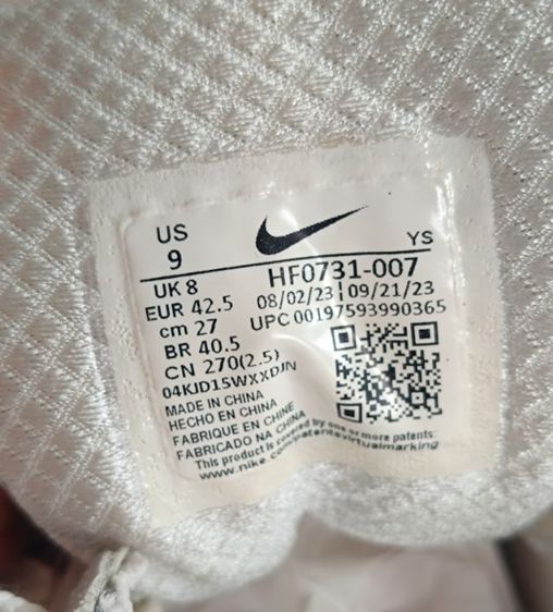 ขายถูก Nike Vomero 5 สี ขาวเขียว นิยม size 43-275cm สภาพสวย ใส่นุ่ม เบาสบาย รูปที่ 13