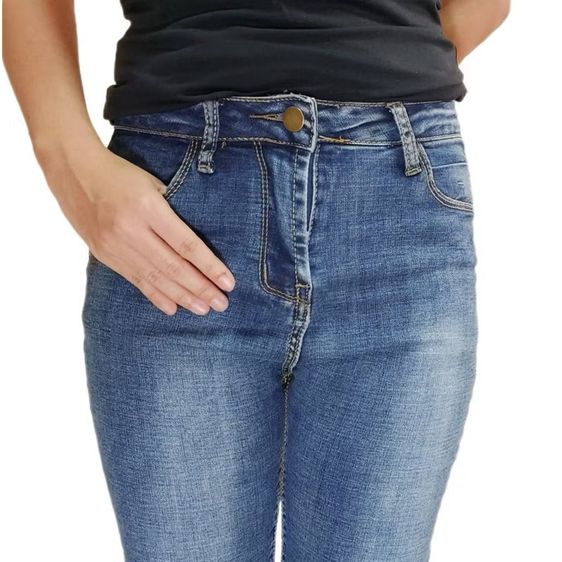 กางเกงยีนส์ ผู้หญิง ทั้งแบบ แต่งขาด และเรียบ เอี๊ยม ขายาว รูปที่ 3