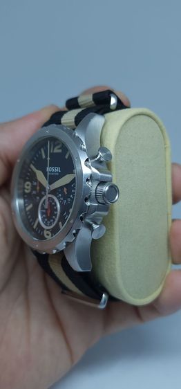 Z001 FOSSIL Chronograph 100M นาฬิกาทหารเท่ๆ สายผ้า NATO มือสองสภาพดี รูปที่ 4