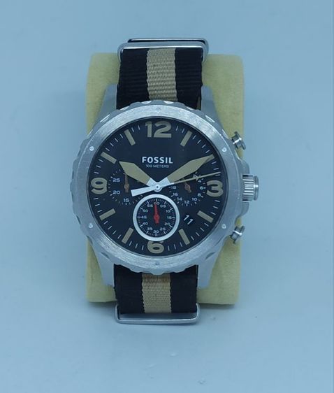 Z001 FOSSIL Chronograph 100M นาฬิกาทหารเท่ๆ สายผ้า NATO มือสองสภาพดี รูปที่ 2
