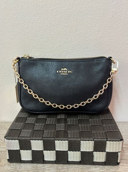 หญิง หนังแท้ Coach Nolita 19 In Pebbled Leather สีดำ อะไหล่ทอง สภาพสวยกริบ