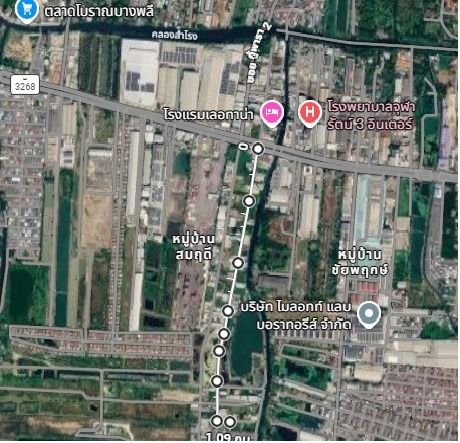  ขาย ที่ดินย่านบางพลี ซอยฝั่งตรงข้าม โรงแรงเลอทาน่า 1 กม.ราคา 2.000.000 เท่านั้น