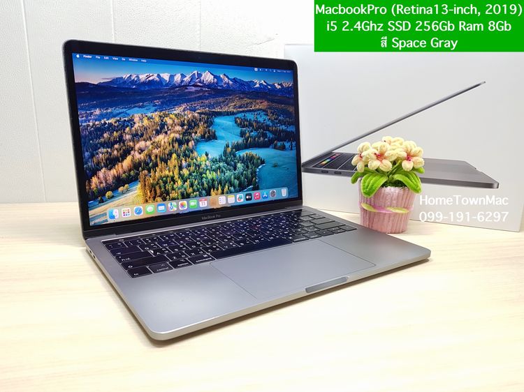 Apple Macbook Pro 13 Inch แมค โอเอส 8 กิกะไบต์ อื่นๆ ไม่ใช่ MacbookPro (Retina13-inch, 2019) Touchbar Quad-Core i5 2.4Ghz SSD 256Gb Ram 8Gb สี Space Gray ราคาสุดคุ้ม น่าโดน