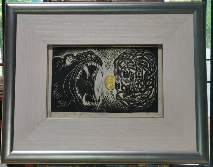 ภาพ งานศิลปะ จาก 2 ศิลปินแห่งชาติ ถวัลย์ ดัชนี และ กมล ทัศนาญชลี