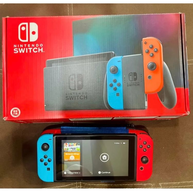 nintendo switch v.2 กล่องแดง แบตอึด แปลง2ระบบ 128gb รูปที่ 4