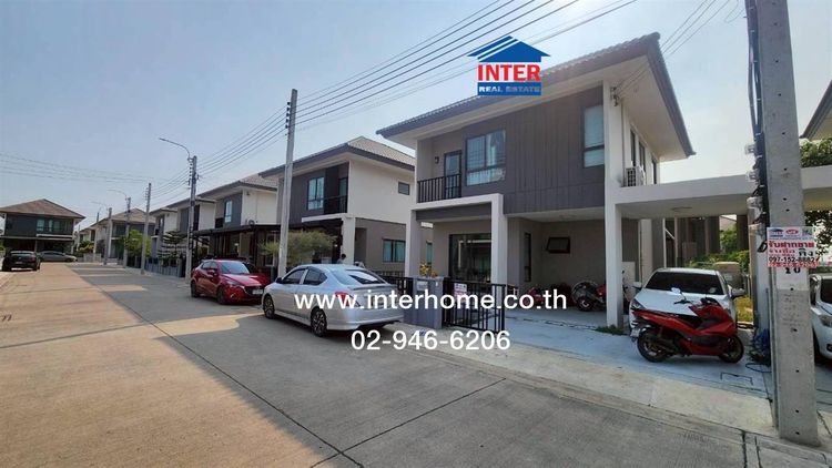 บ้านเเฝด 2 ชั้น 51.3 ตร.ว หมู่บ้านพลีโน่สุขสวัสดิ์ ประชาอุทิศ ใกล้มหาวิทยาลัยเทคโนโลยีพระจอมเกล้าธนบุรี(ม.บางมด) ซอยประชาอุทิศ90 พระสมุทรเจ รูปที่ 2