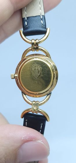 Z002 Gucci Vintage 6000L Gold Case หน้าปัดเขียว-แดง สายหนังแท้ งานคลาสสิกหายาก รูปที่ 6