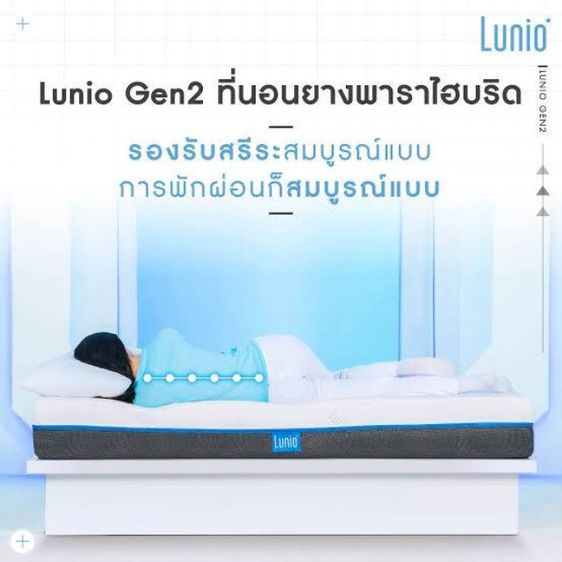 เตียงพร้อมที่นอนยางพารา LUNIO GEN2 นุ่มสบายสไตล์อวกาศ สภาพดี รูปที่ 3