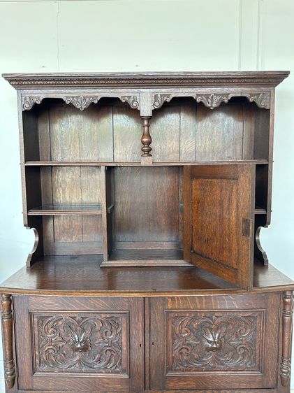 ตู้เก็บของ สไตล์วินเทจ 3 บานเปิด งานแกะสลักลาย ขาสิงห์ รูปที่ 5