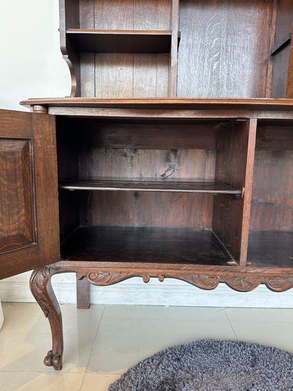 ตู้เก็บของ สไตล์วินเทจ 3 บานเปิด งานแกะสลักลาย ขาสิงห์ รูปที่ 16