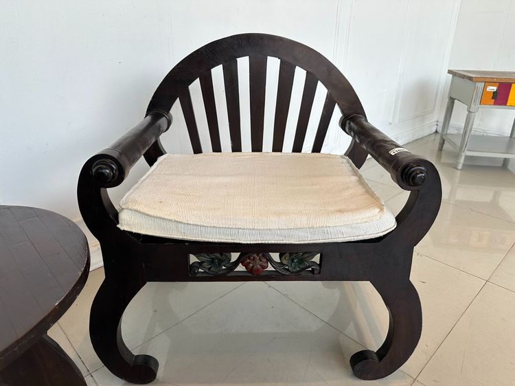 ชุดรับแขก 2 ที่นั่ง เบาะผ้าลูกฝูกสีครีมหมอนอิงผ้าสีเขียว พร้อมโต๊ะกลาง รูปที่ 13