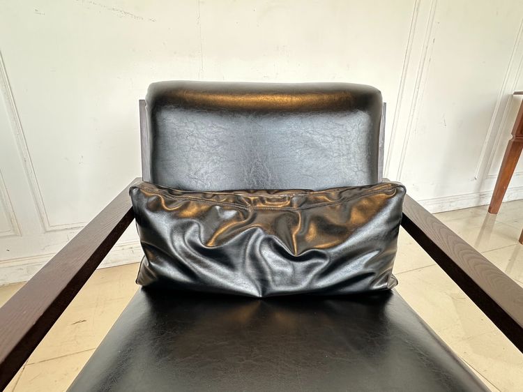 เก้าอี้อาร์มแชร์ แบรนด์ INDEX เบาะหนัง PU สีดำ รูปที่ 7