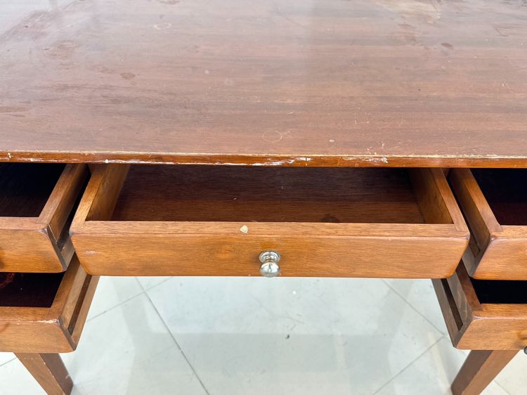 โต๊ะทำงาน สไตล์วินเทจ 5 ลิ้นชัก มือจับห่วงเหล็กและอลูมิเนียม  รูปที่ 13