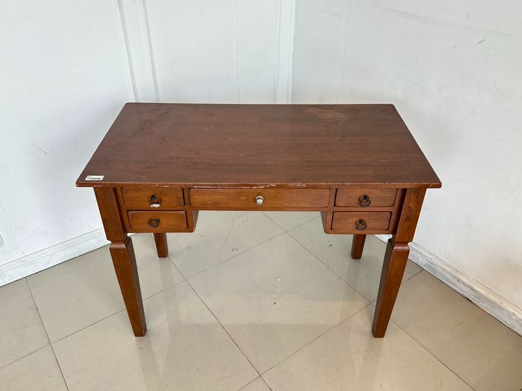 โต๊ะทำงาน สไตล์วินเทจ 5 ลิ้นชัก มือจับห่วงเหล็กและอลูมิเนียม  รูปที่ 10