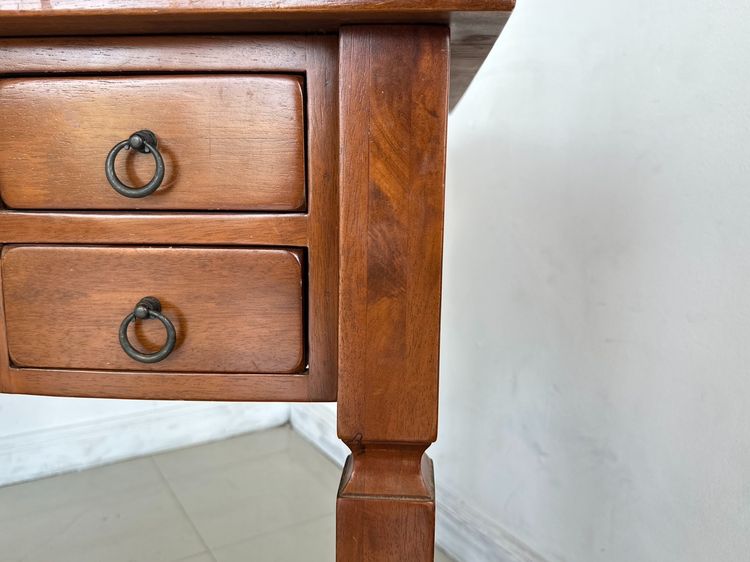 โต๊ะทำงาน สไตล์วินเทจ 5 ลิ้นชัก มือจับห่วงเหล็กและอลูมิเนียม  รูปที่ 16