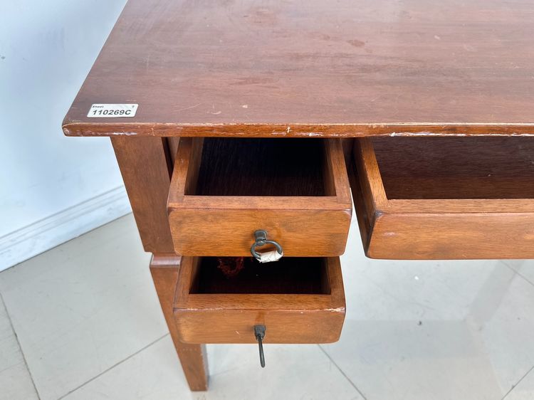 โต๊ะทำงาน สไตล์วินเทจ 5 ลิ้นชัก มือจับห่วงเหล็กและอลูมิเนียม  รูปที่ 12