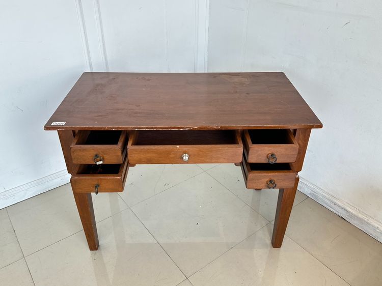 โต๊ะทำงาน สไตล์วินเทจ 5 ลิ้นชัก มือจับห่วงเหล็กและอลูมิเนียม  รูปที่ 11