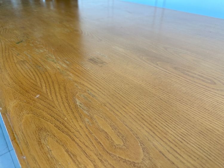 เคาน์เตอร์ 6 ลิ้นชัก ท็อปมีรูร้อยสายไฟ โครงไม้ MDF สีบีชลายไม้  รูปที่ 12