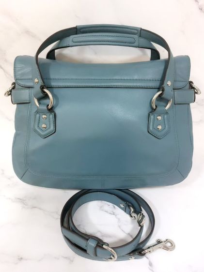 กระเป๋า Coach Campbell satchel in Mineral Blueหนังแท้ ไม่มีตำหนิ  สามารถคล้องแขน และปรับความยาวสายได้ รูปที่ 4
