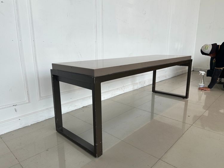 โต๊ะโชว์สินค้า (กว้าง 160 CM.) ท็อปหินเทียมสีน้ำตาล  รูปที่ 3