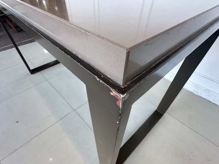 โต๊ะโชว์สินค้า (กว้าง 150 CM.) ท็อปหินเทียมสีน้ำตาล รูปที่ 7