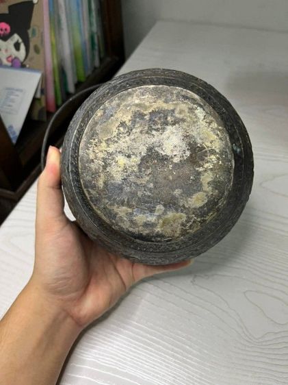 ฝาหม้อเงินนิ่ง สภาพสมบูรณ์ กว้าง 6 นิ้ว รูปที่ 4