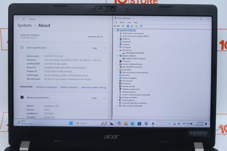 ACER TravelMate P214 (N19Q7) Core i5-1135G7 16.256GB - ID26020129 รูปที่ 4