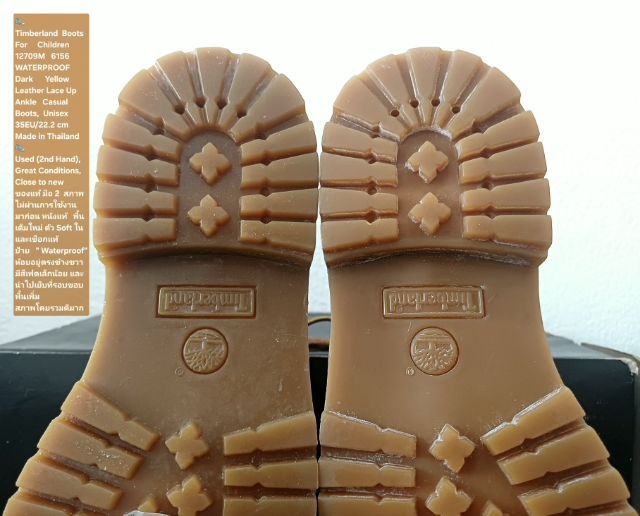 Timberland Boots For Children, WATERPROOF, Unisex 35EU(22.2cm) ของแท้ มือ 2 สภาพไม่ผ่านการใช้งานมาก่อน, รองเท้า Timberland หนังแท้ สวยมาก รูปที่ 11