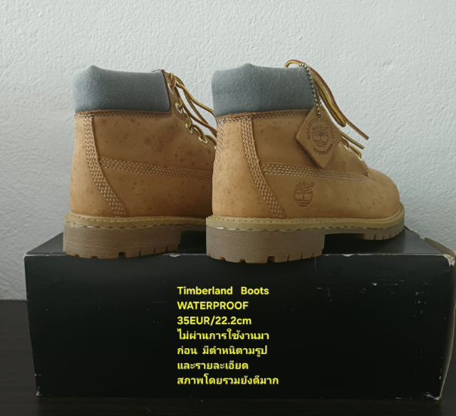 Timberland Boots For Children, WATERPROOF, Unisex 35EU(22.2cm) ของแท้ มือ 2 สภาพไม่ผ่านการใช้งานมาก่อน, รองเท้า Timberland หนังแท้ สวยมาก รูปที่ 14