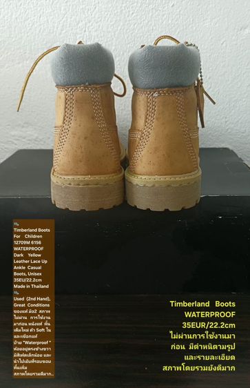 Timberland Boots For Children, WATERPROOF, Unisex 35EU(22.2cm) ของแท้ มือ 2 สภาพไม่ผ่านการใช้งานมาก่อน, รองเท้า Timberland หนังแท้ สวยมาก รูปที่ 12