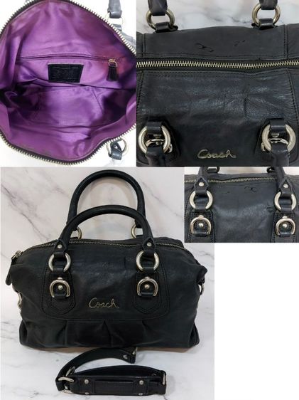 COACH Ashley Satchel มีตำหนื สามารถคล้องแขนและสะพายไหลได้ รูปที่ 6