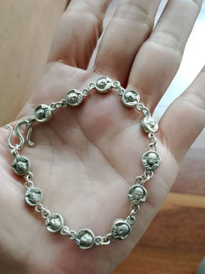 ขายสร้อยข้อมือนะโมเงินแท้ ของเก่าเก็บ รูปที่ 2