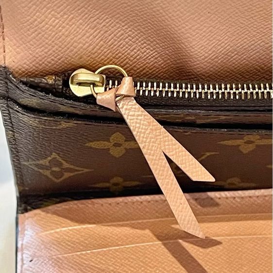 Lv wallet Josephine Monogram Canvas Wallet Pink กระเป๋าสตางค์สีชมพู กระเป๋าตังค์ กระเป๋าสตางค์ใบยาว กระเป๋าหลุยส์ รูปที่ 8