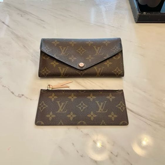 Lv wallet Josephine Monogram Canvas Wallet Pink กระเป๋าสตางค์สีชมพู กระเป๋าตังค์ กระเป๋าสตางค์ใบยาว กระเป๋าหลุยส์ รูปที่ 2