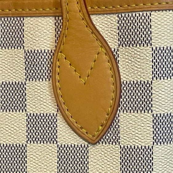 Lv Neverfull PM Damier Azur Canvas Gold-Color Hardware กระเป๋าหลุยส์ ลายตาราง กระเป๋าช็อปปิ้งหลุยส์ รูปที่ 3