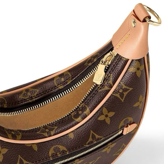 Lv Loop Monogram Canvas Brown กระเป๋าหลุยส์ หลุยส์วิตตอง กระเป๋าเสี้ยวพระจันทร์ พระจันทร์ครึ่งเสี้ยว รูปที่ 5