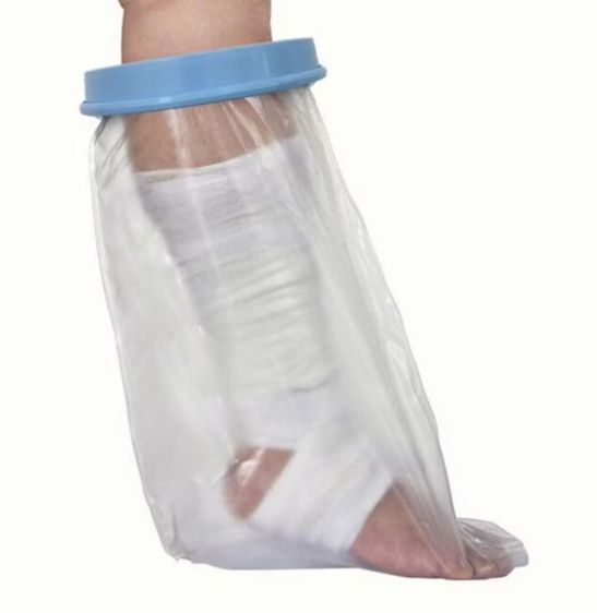 อุปกรณ์เพื่อสุขภาพ ถุงคลุมเฝือกกันน้ำ สำหรับเท้า ถึงน่อง สำหรับผู้ป่วยที่ใส่เฝือก สำหรับผู้มีแผลที่เท้า