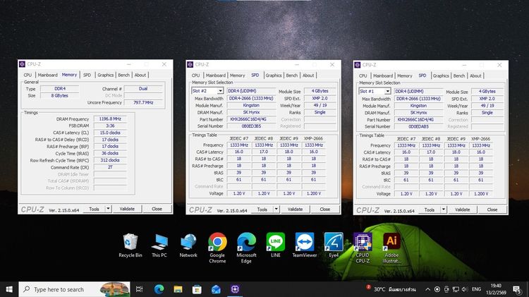 RAM PC DDR4 Kingston HyperX Fury ประกัน SYNNEX รูปที่ 3
