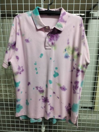 ชมพู EU 46.5 แขนสั้น เสื้อโปโล เสื้อคอปก Polo Ralph Lauren มือสอง